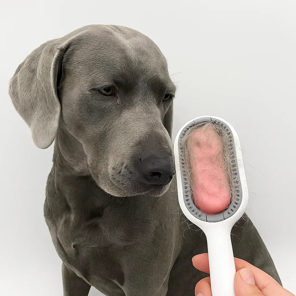 Tierhaarbürste für Möbel, Kleidung & Fellpflege – 2-in-1 Silikonbürste für Hunde & Katzen