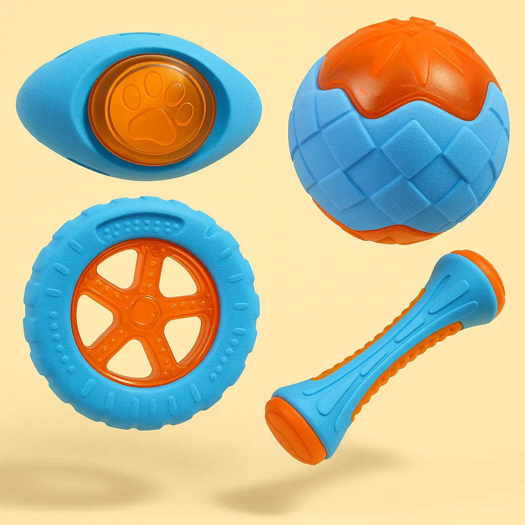 Hundespielzeug aus Naturgummi | Robust für starke Kauer & Kauspiel