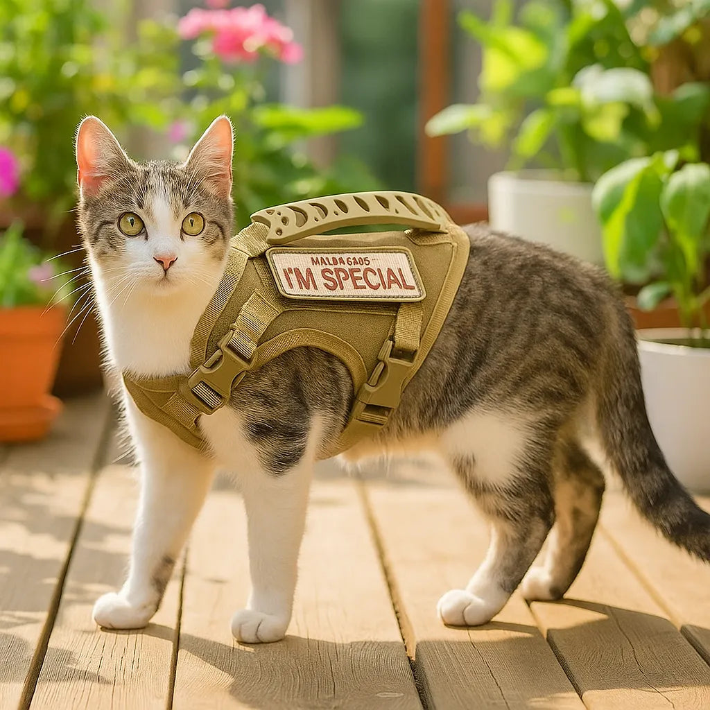 Katzengeschirr mit Leine | Ausbruchsicher, gepolstert & verstellbar