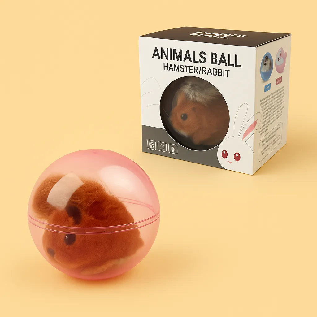 Interaktives Katzenspielzeug gegen Langeweile – Selbstfahrender Plüsch-Hamster für Bewegung & Spaß
