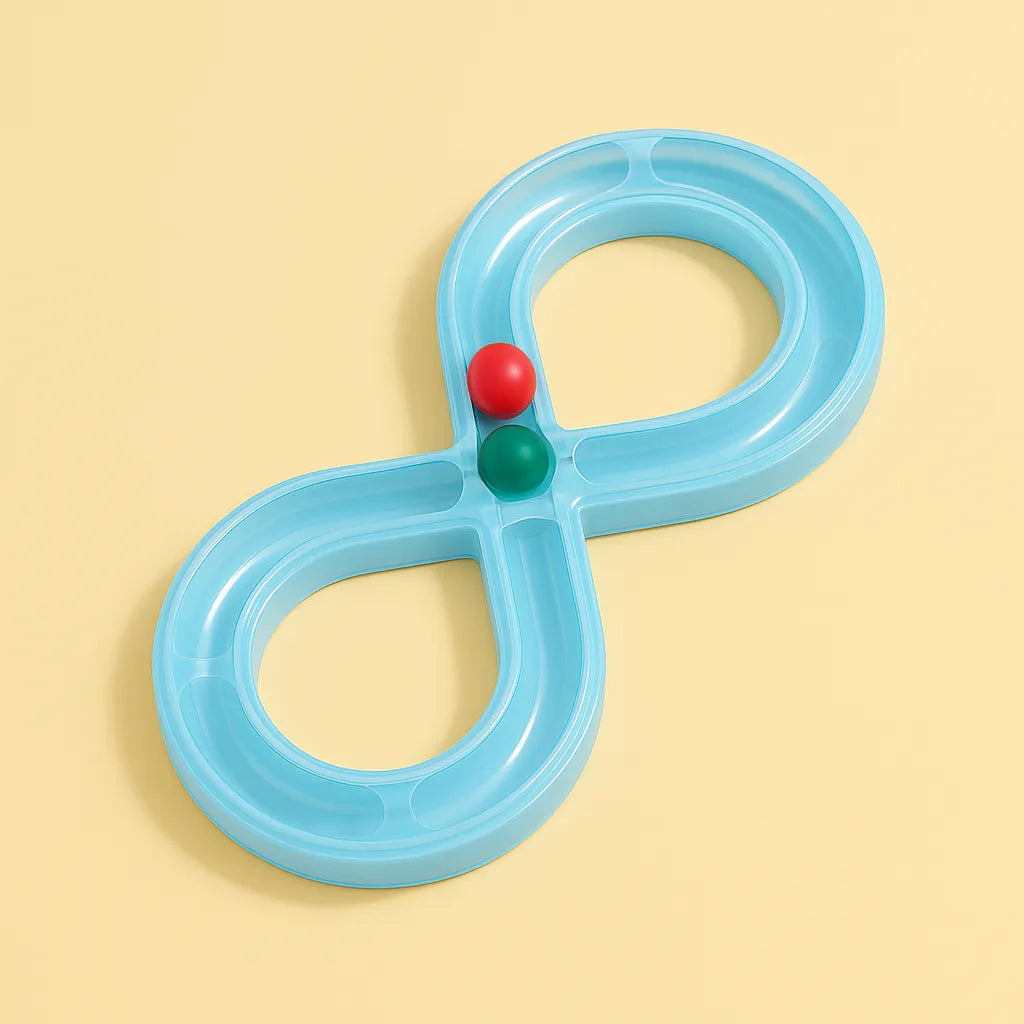 Interaktives Katzenspielzeug mit rollenden Kugeln | Für Wohnungskatzen