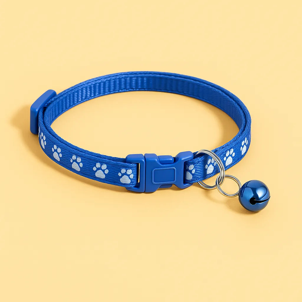 Verstellbares Katzenhalsband mit Glöckchen aus weichem Nylon – stylisch & sicher für Stubentiger