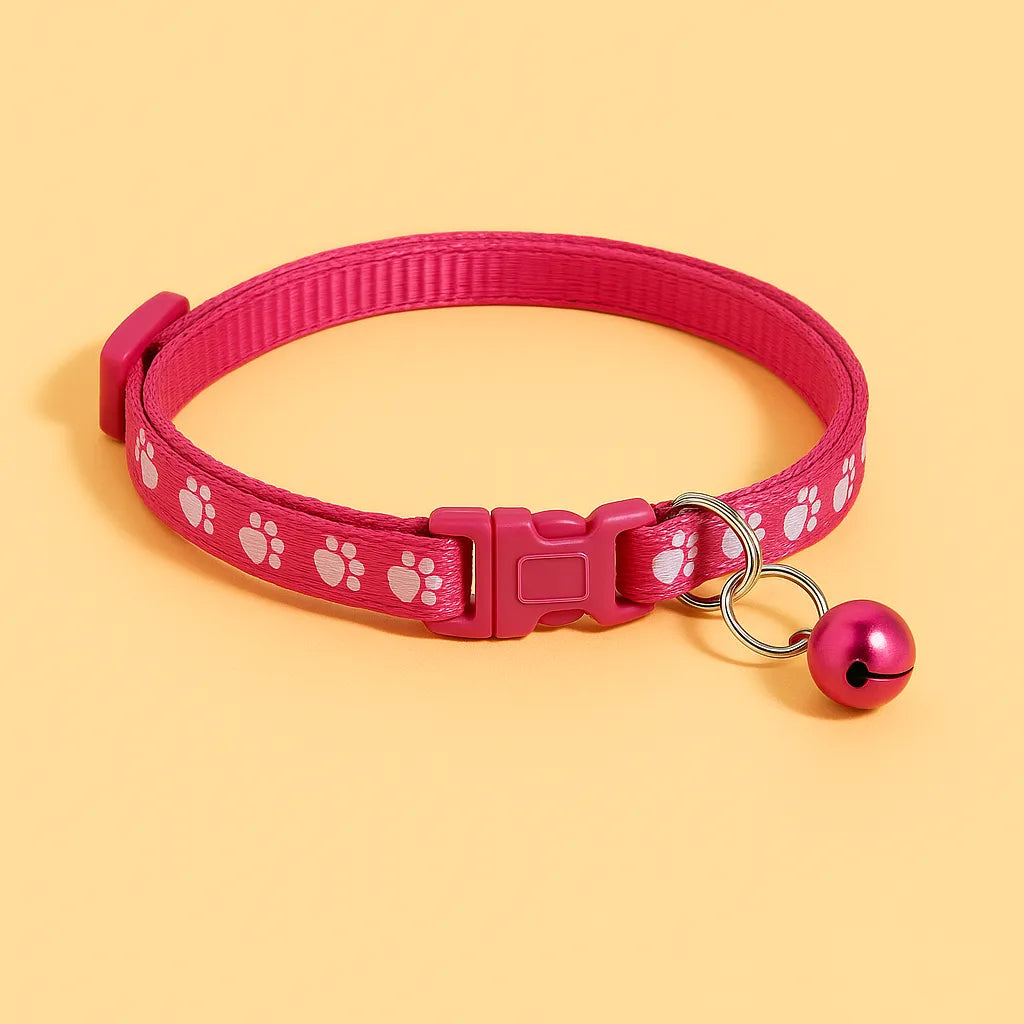 Verstellbares Katzenhalsband mit Glöckchen aus weichem Nylon – stylisch & sicher für Stubentiger