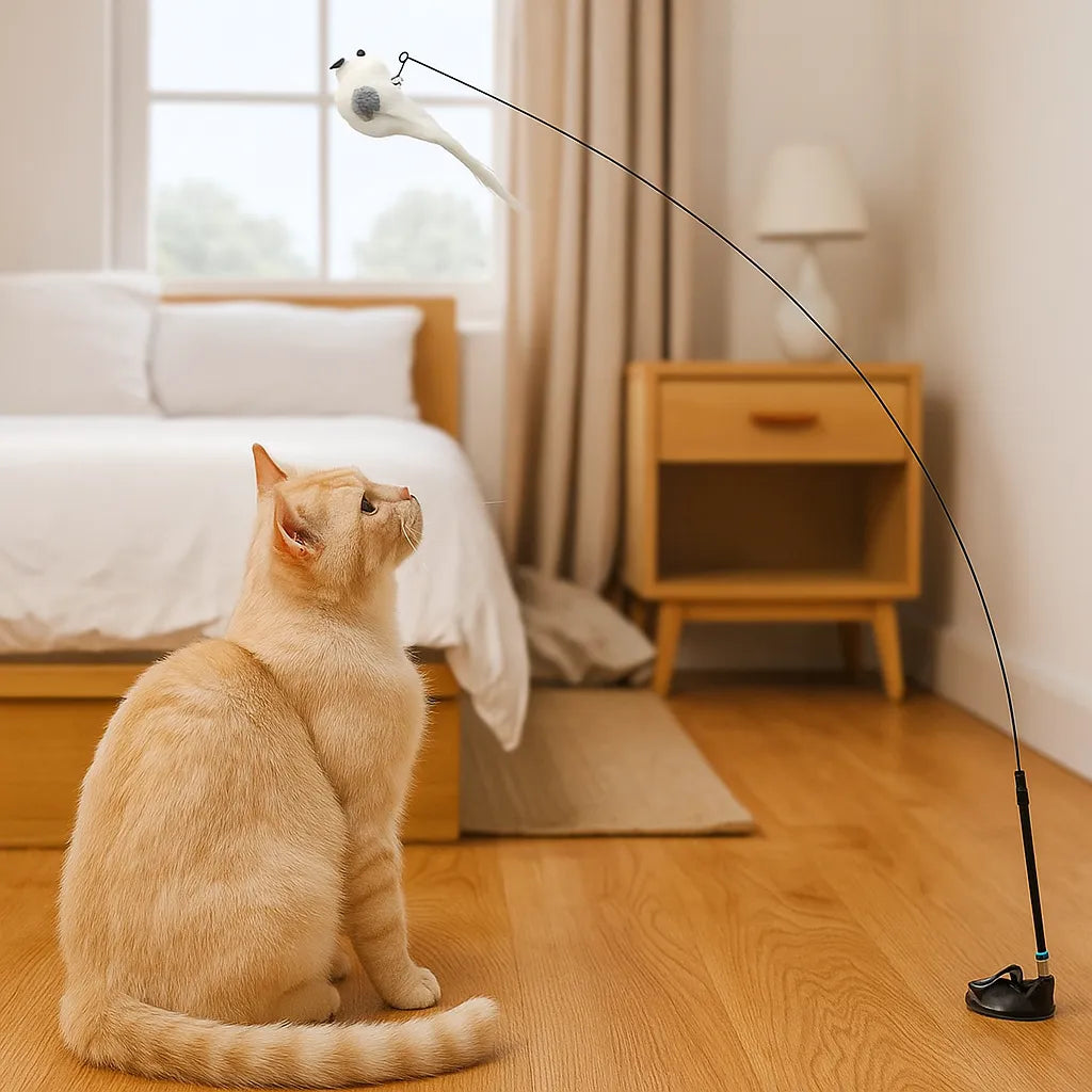 Interaktives Katzenspielzeug mit Vogel – Für mehr Bewegung, Spaß & mentale Auslastung