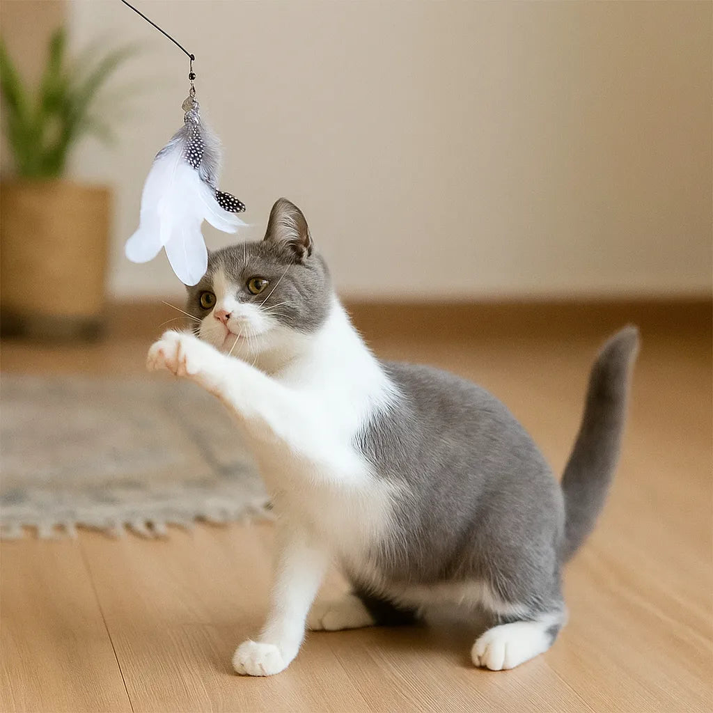 Interaktives Katzenspielzeug mit Vogel – Für mehr Bewegung, Spaß & mentale Auslastung