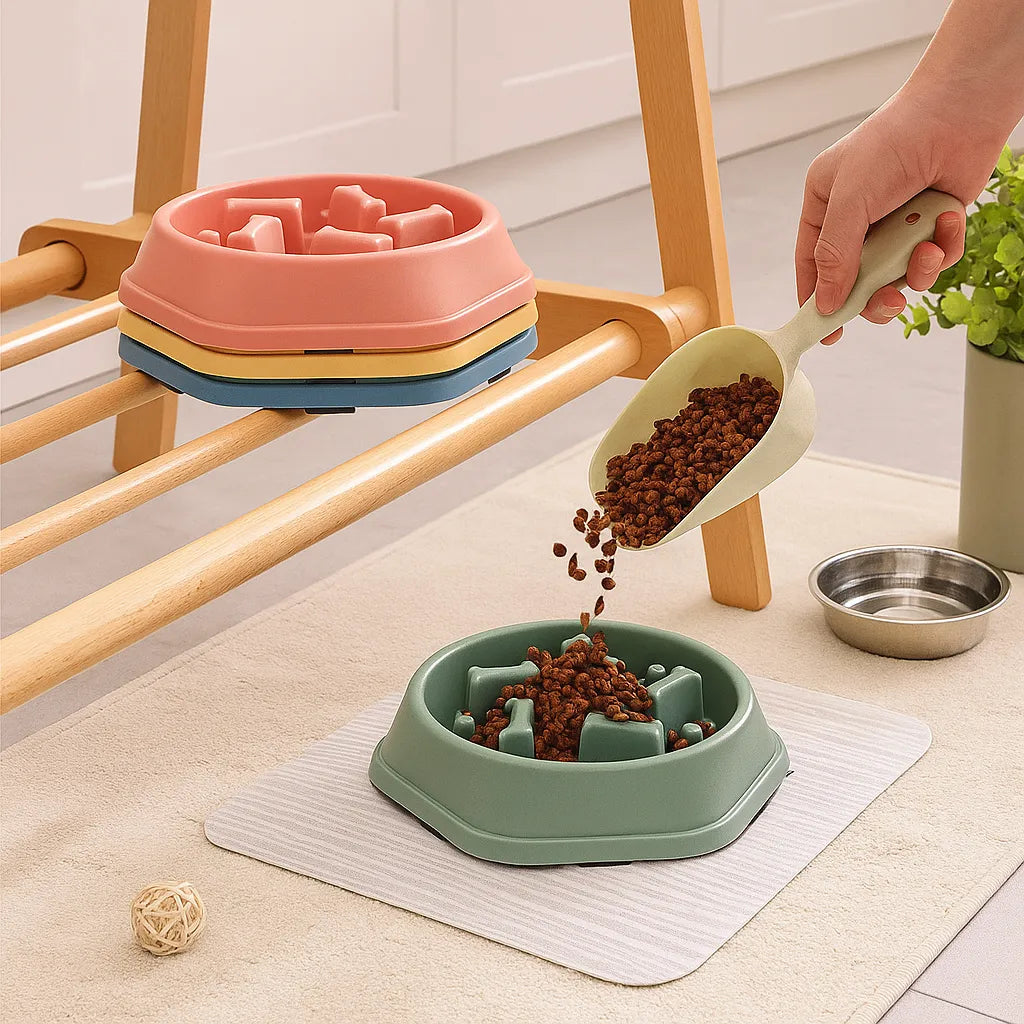 Anti-Schling-Napf für Hunde & Katzen | Langsames Fressen & Futterkontrolle