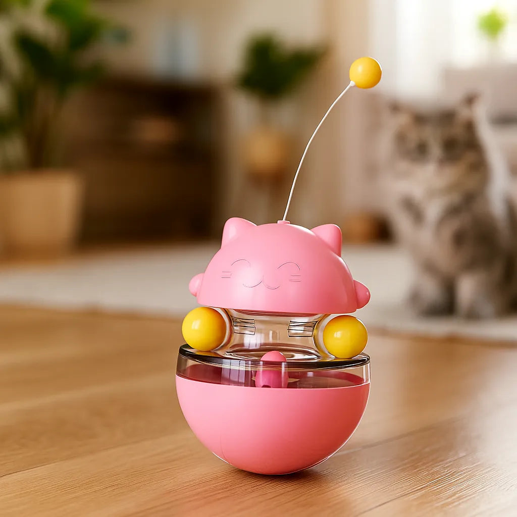 Interaktives Katzenspielzeug mit Leckerli-Ausgabe – Für geistige Auslastung & Bewegung