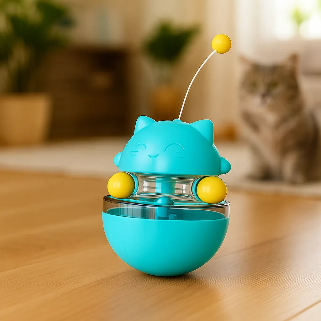 Interaktives Katzenspielzeug mit Leckerli-Ausgabe – Für geistige Auslastung & Bewegung