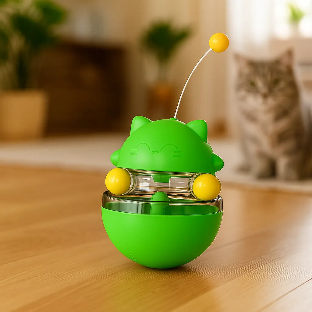 Interaktives Katzenspielzeug mit Leckerli-Ausgabe – Für geistige Auslastung & Bewegung