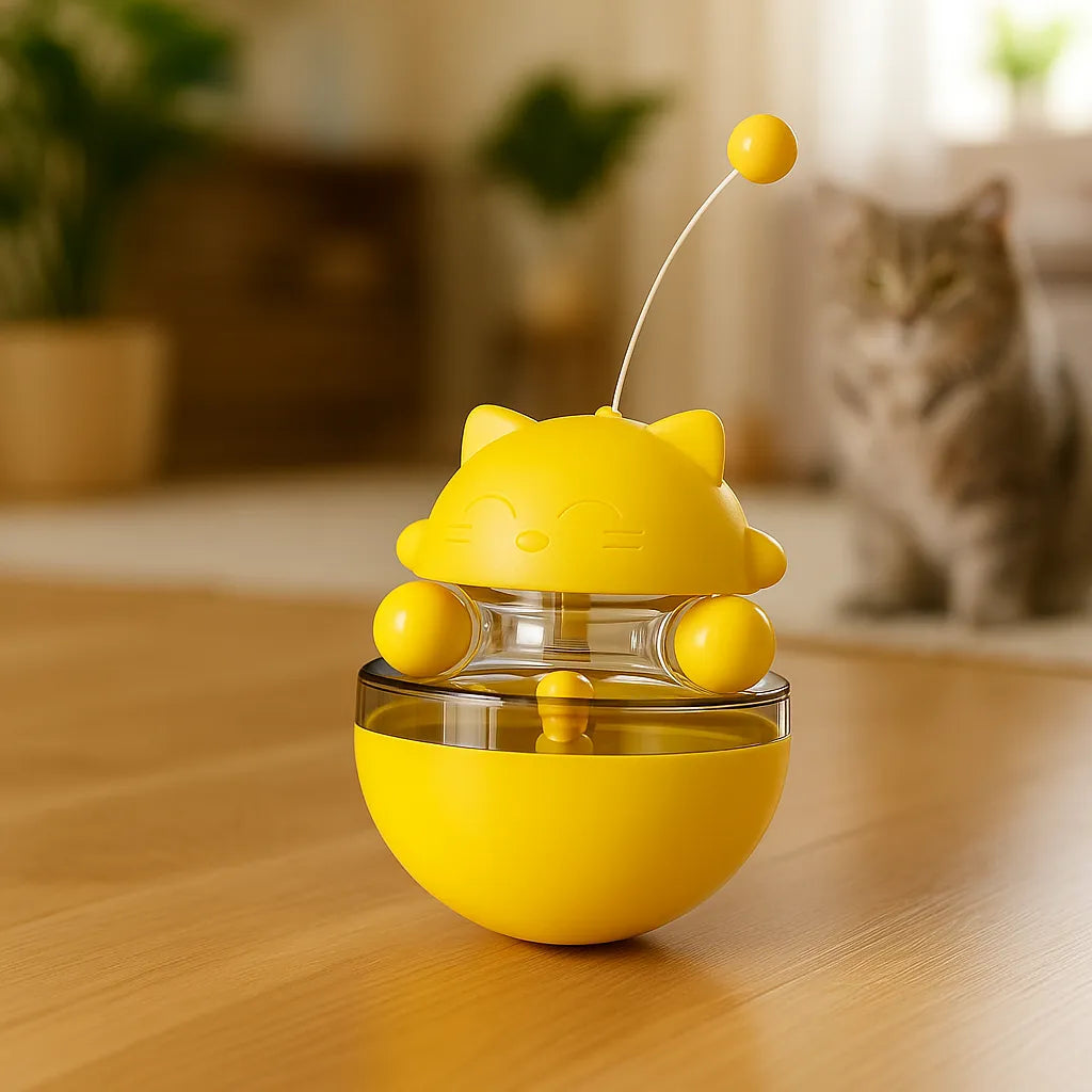 Interaktives Katzenspielzeug mit Leckerli-Ausgabe – Für geistige Auslastung & Bewegung