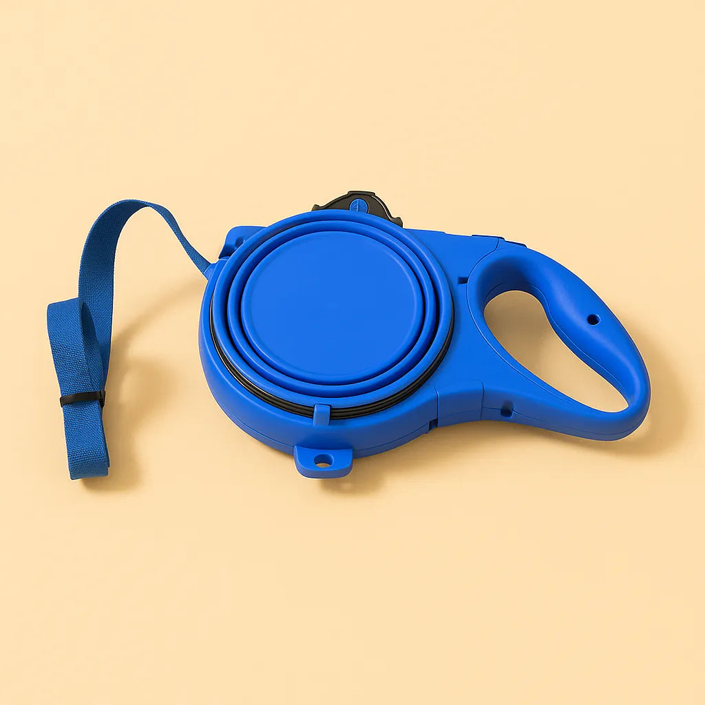 3-in-1 Hundeleine mit Trinkflasche & Kotbeutelspender