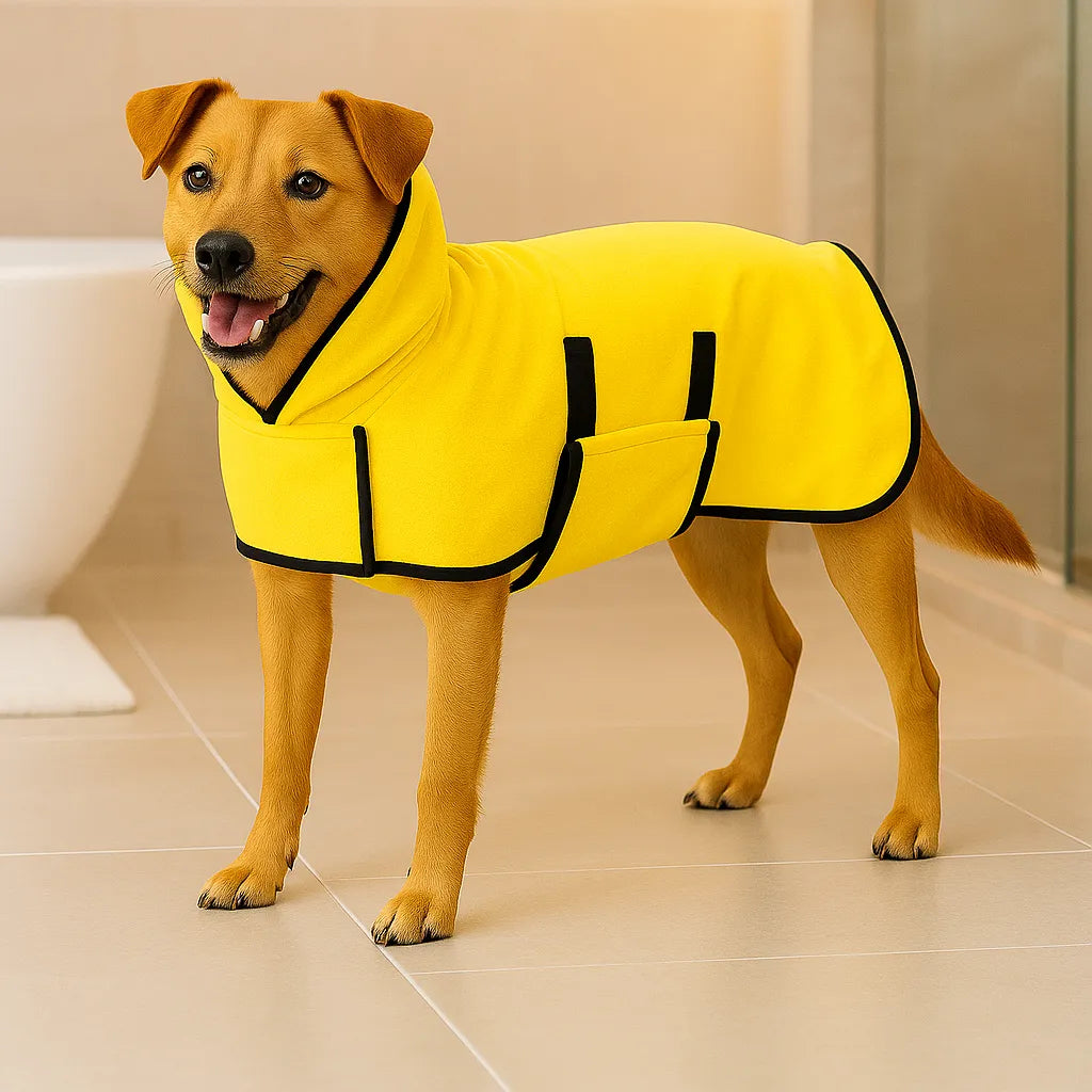Hundebademantel aus Mikrofaser – Saugfähiger Hunde-Bademantel