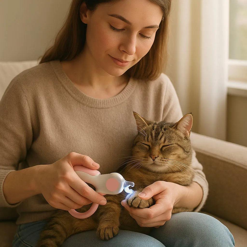 Katzen Krallenschere mit LED – Sicher & präzise