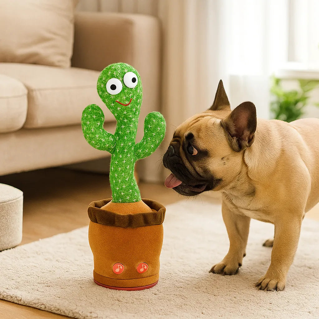 Interaktives Hundespielzeug Kaktus | Mit Geräusch & Plüschdesign