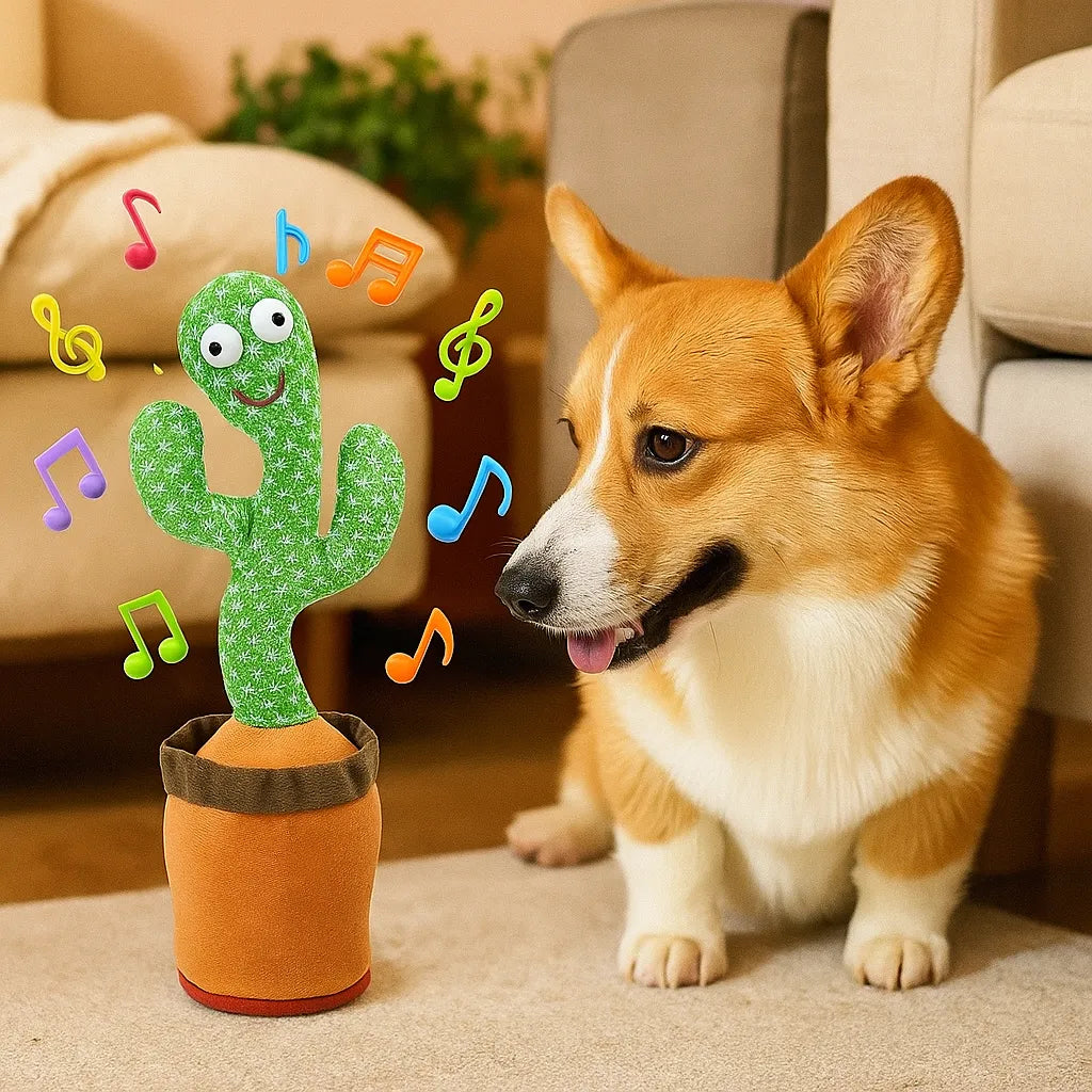Interaktives Hundespielzeug Kaktus | Mit Geräusch & Plüschdesign
