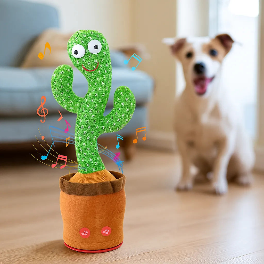 Interaktives Hundespielzeug Kaktus | Mit Geräusch & Plüschdesign