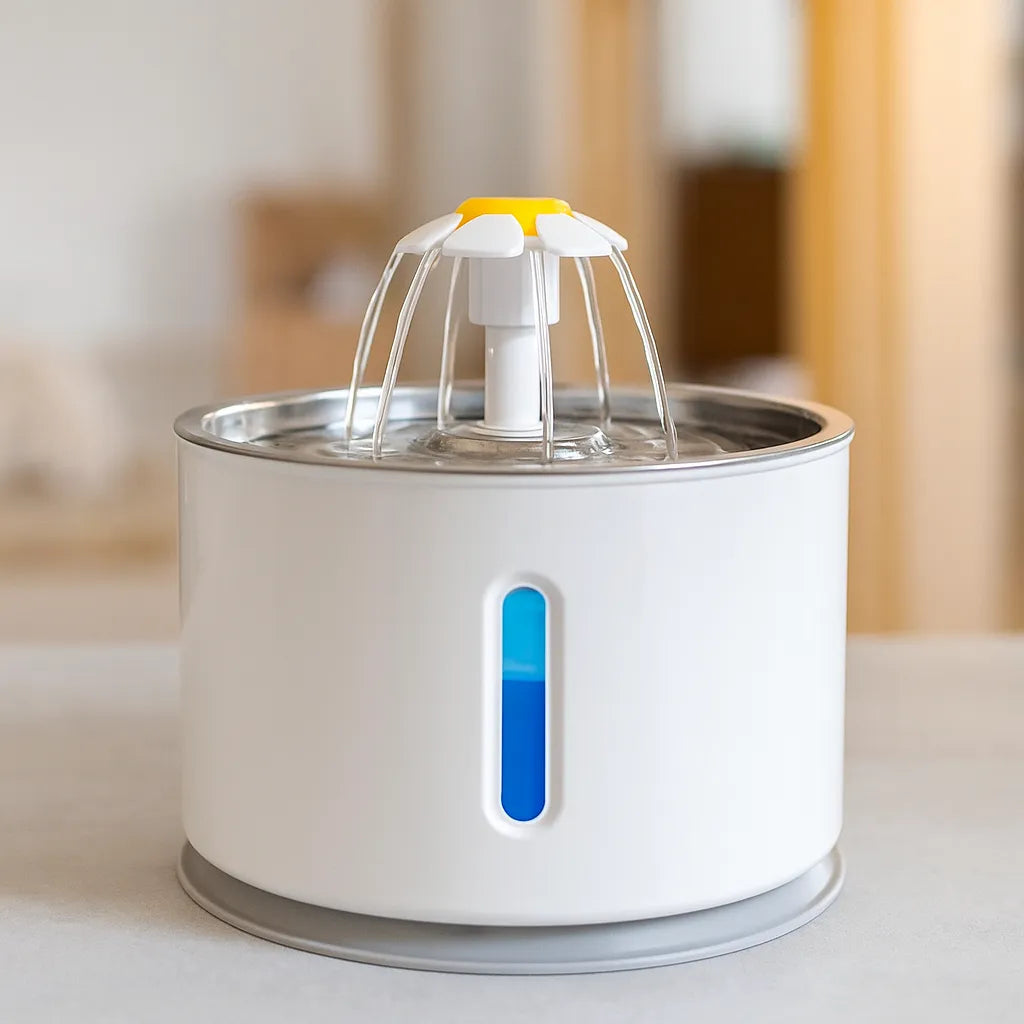 Katzenbrunnen mit Filter | Flüsterleiser Trinkbrunnen für Katzen