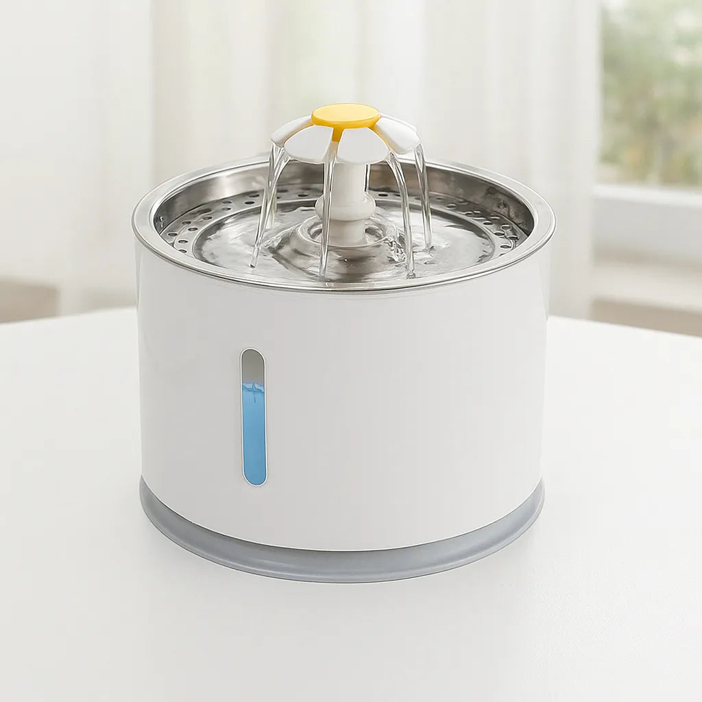 Katzenbrunnen mit Filter | Flüsterleiser Trinkbrunnen für Katzen