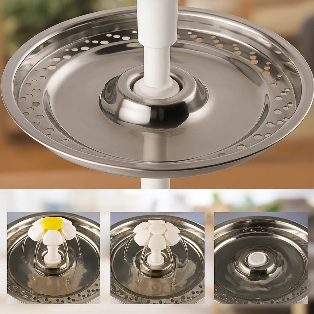 Katzenbrunnen mit Filter | Flüsterleiser Trinkbrunnen für Katzen