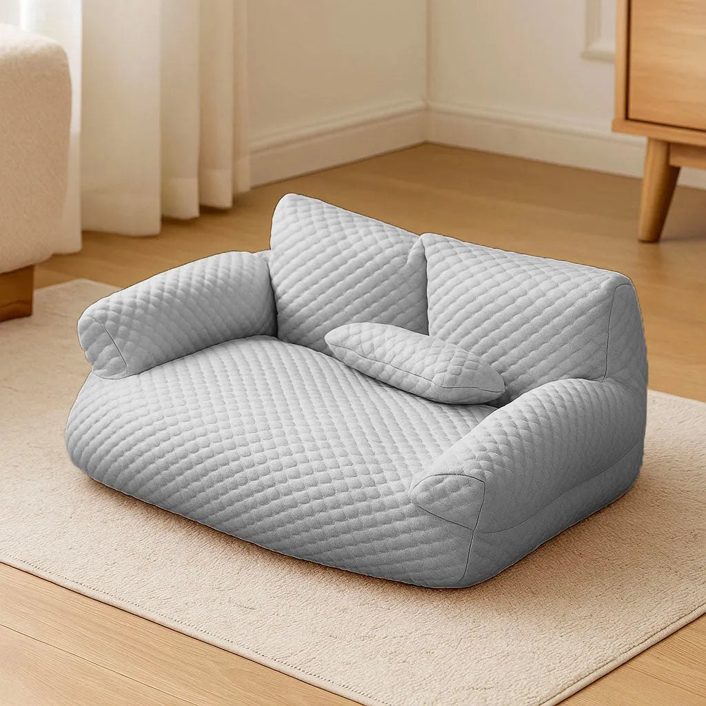 Hundesofa Kühlfunktion – Atmungsaktives Hundebett mit Rückenlehne