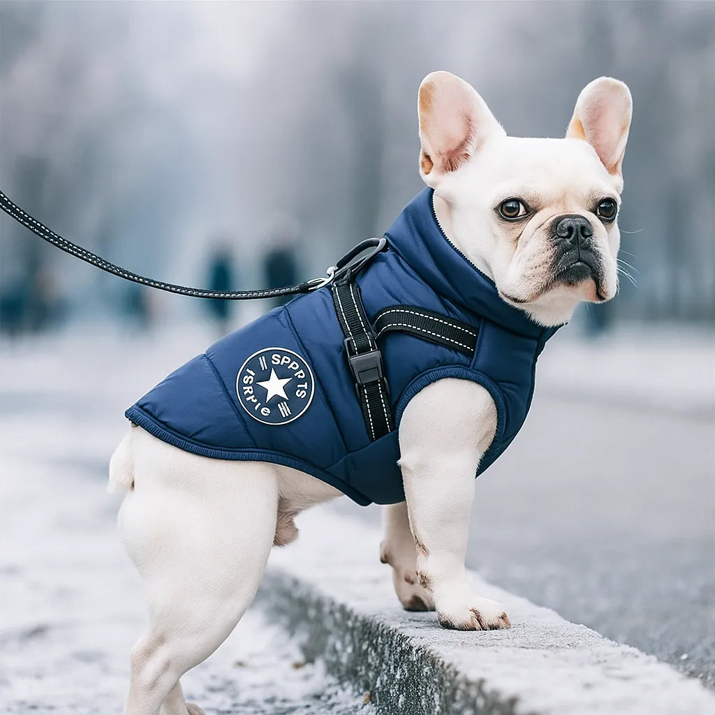 Winterhundejacke mit Geschirr – Warm & Sicher | Für kleine & große Hunde