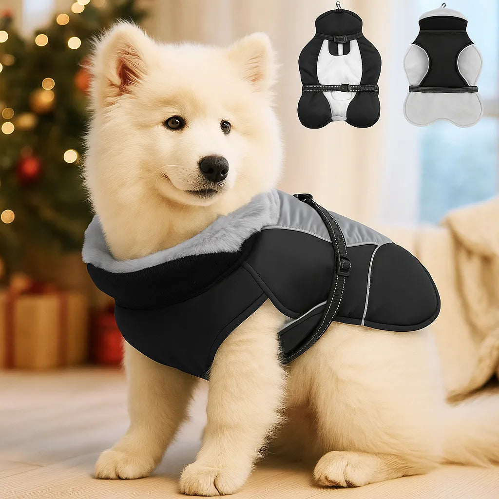 Wasserdichte Hundejacke Winter – Winddicht, Reflektierend & Verstellbar