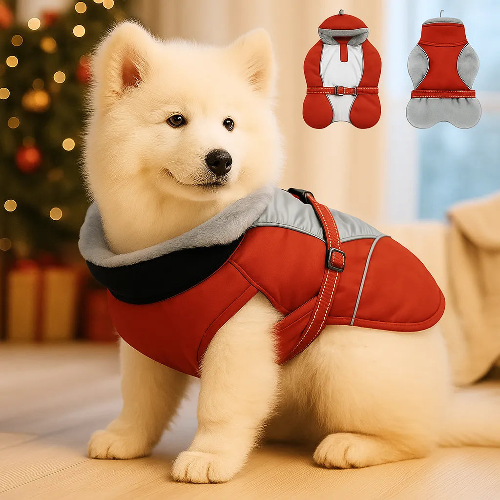 Wasserdichte Hundejacke Winter – Winddicht, Reflektierend & Verstellbar