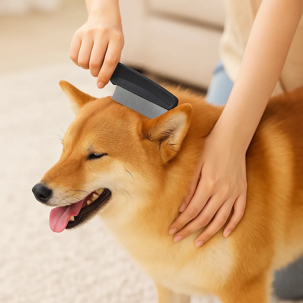 Flohkamm für Hunde & Katzen – Sanfte Fellpflege gegen Parasiten
