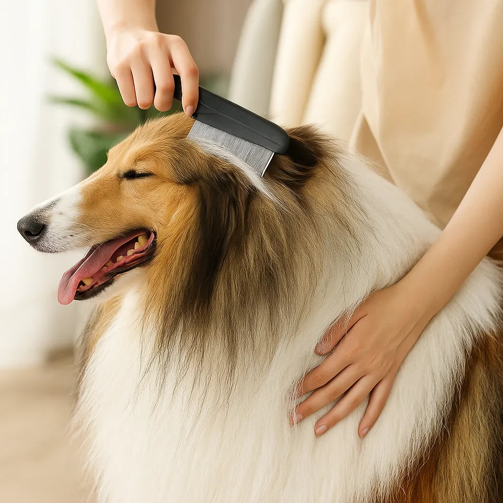 Flohkamm für Hunde & Katzen – Sanfte Fellpflege gegen Parasiten