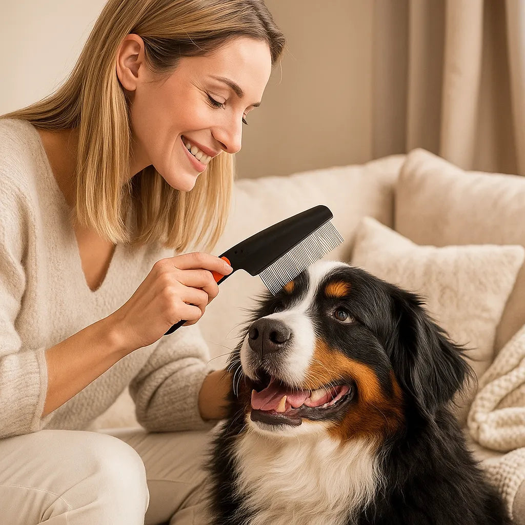 Flohkamm für Hunde & Katzen – Sanfte Fellpflege gegen Parasiten
