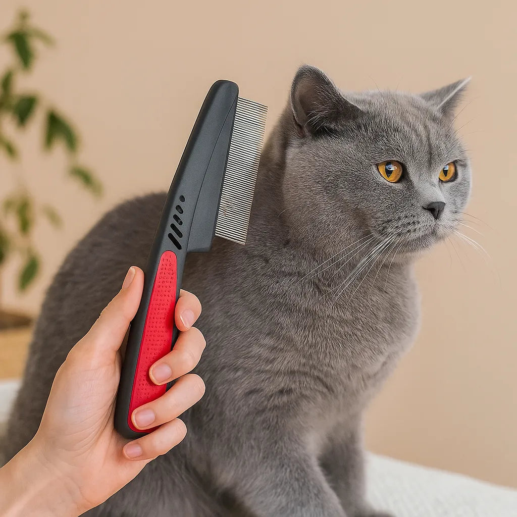 Flohkamm für Hunde & Katzen – Sanfte Fellpflege gegen Parasiten