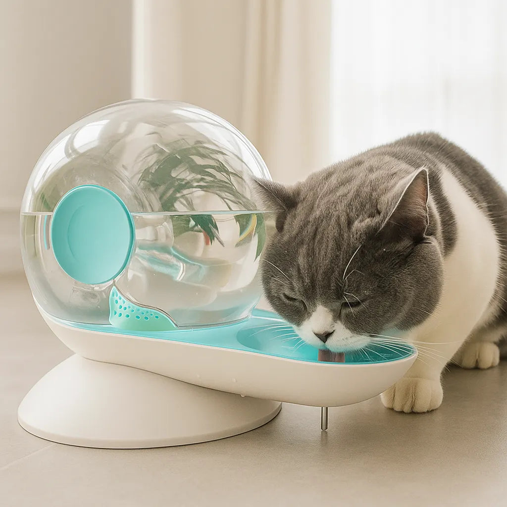 Trinkbrunnen Ohne Strom für Katzen & Hunde – Automatisch Frischwasser