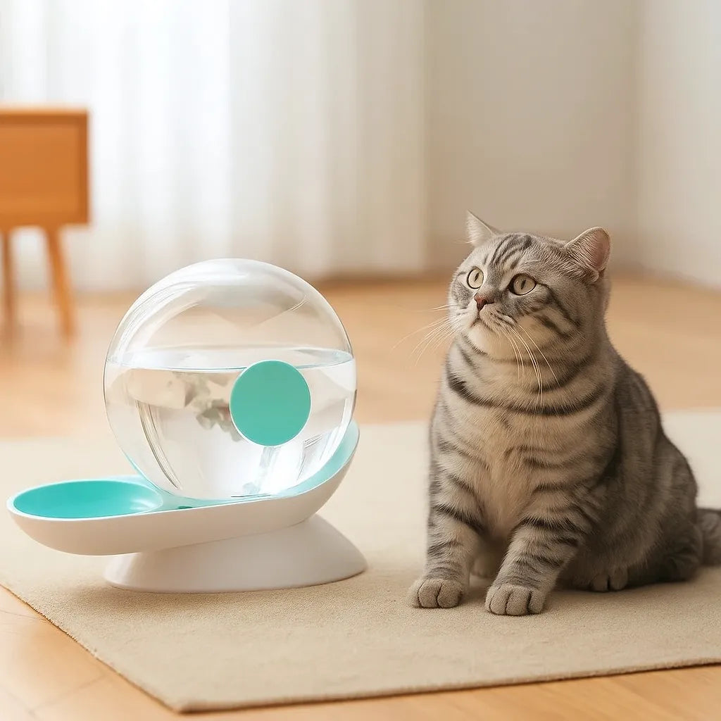 Trinkbrunnen Ohne Strom für Katzen & Hunde – Automatisch Frischwasser