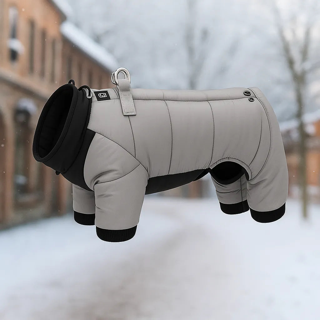 Winter Hundemantel mit Beinen & Kapuze – Wasserdicht, Winddicht, Reflektierend