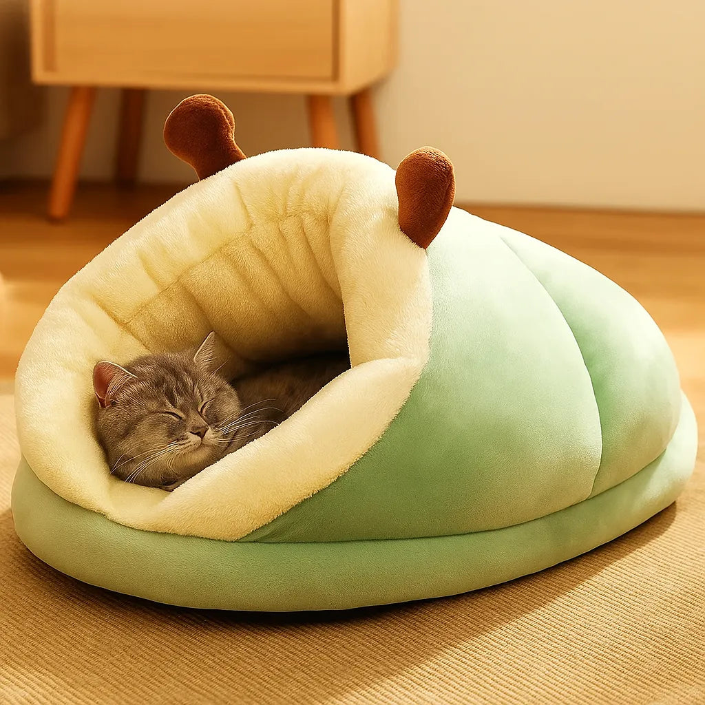 Katzenbett flauschig & weich | Waschbares Kuschelkissen für Katzen