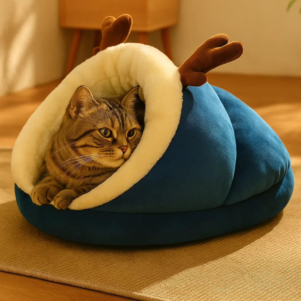 Katzenbett flauschig & weich | Waschbares Kuschelkissen für Katzen