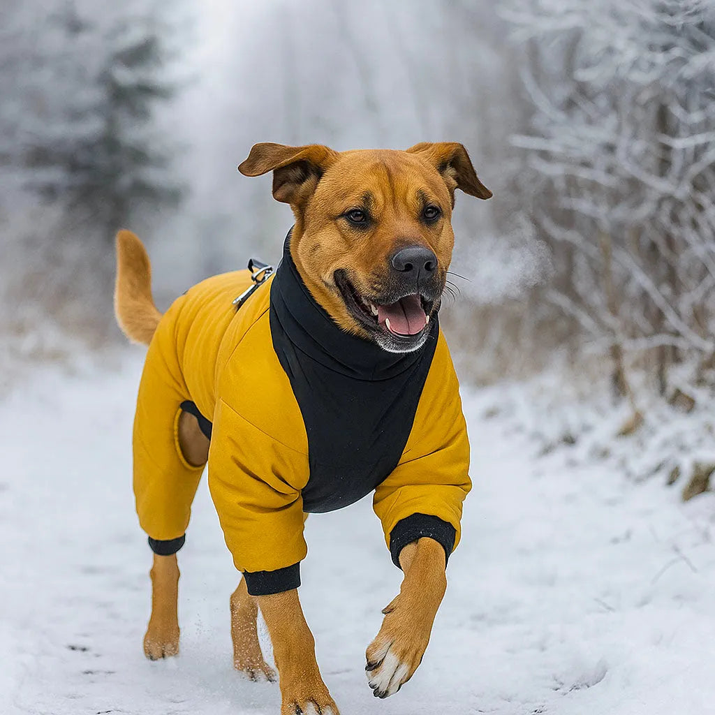 Winter Hundemantel mit Beinen & Kapuze – Wasserdicht, Winddicht, Reflektierend