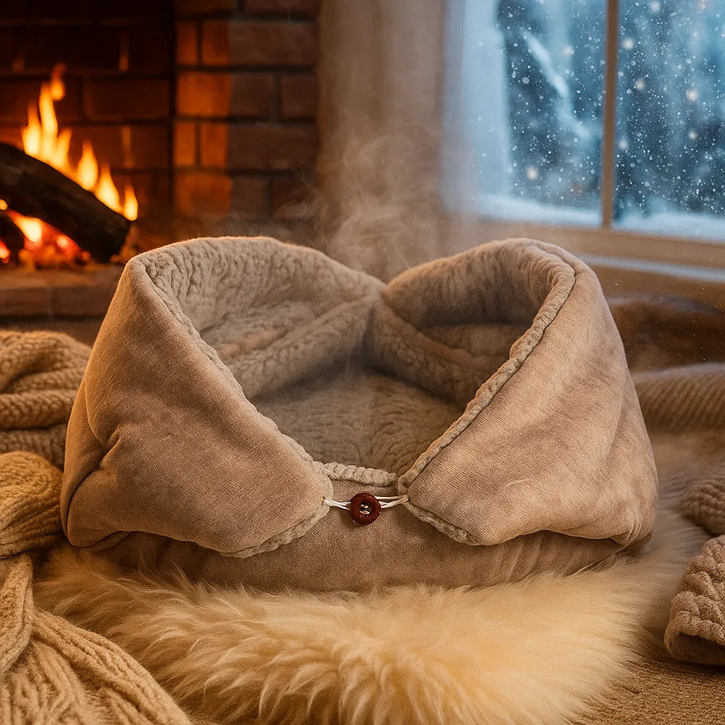 2-in-1 Katzenbett & Kuscheldecke – Weiches Kuschelbett für Katzen