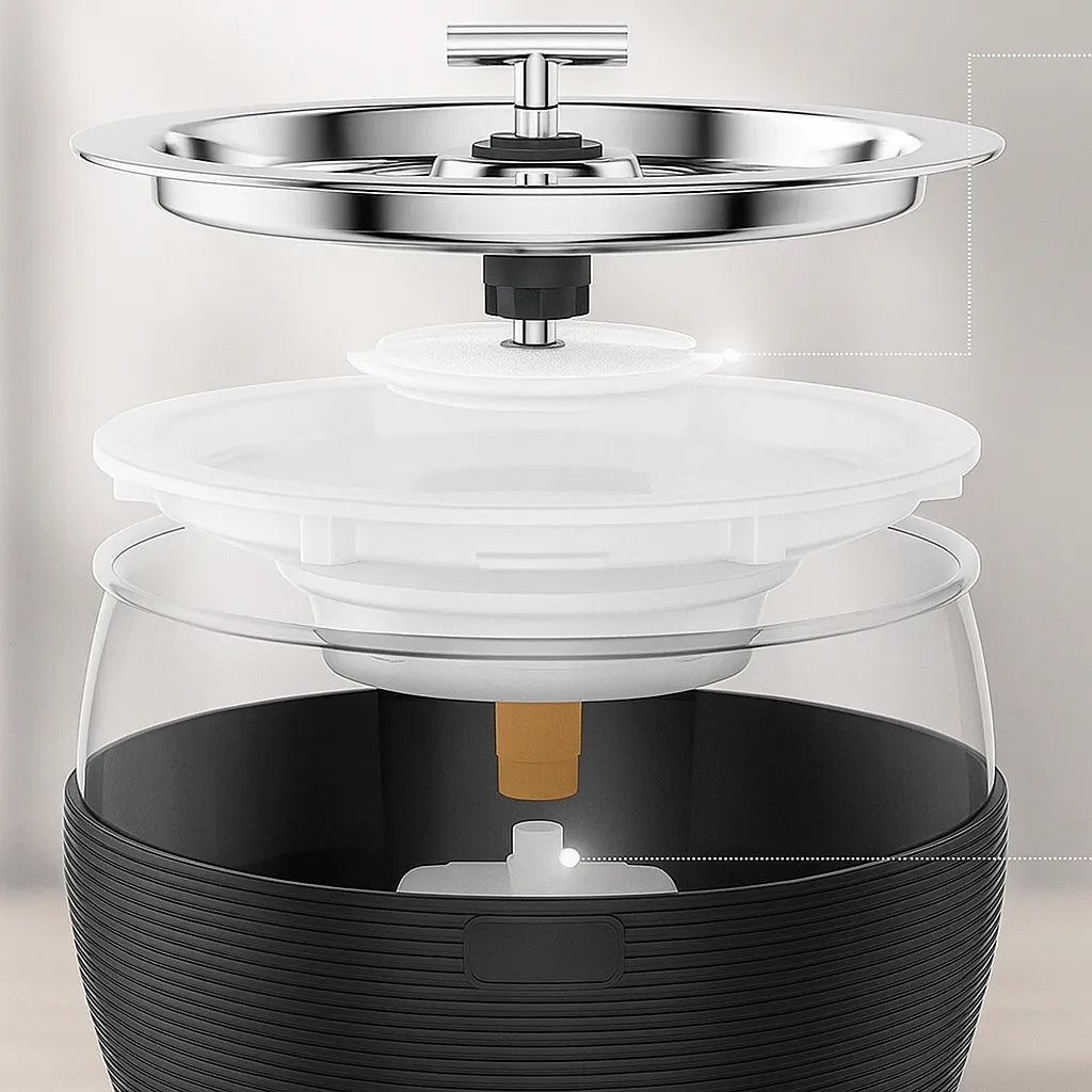 Edelstahl Trinkbrunnen für Katzen & Hunde – Fließendes Wasser