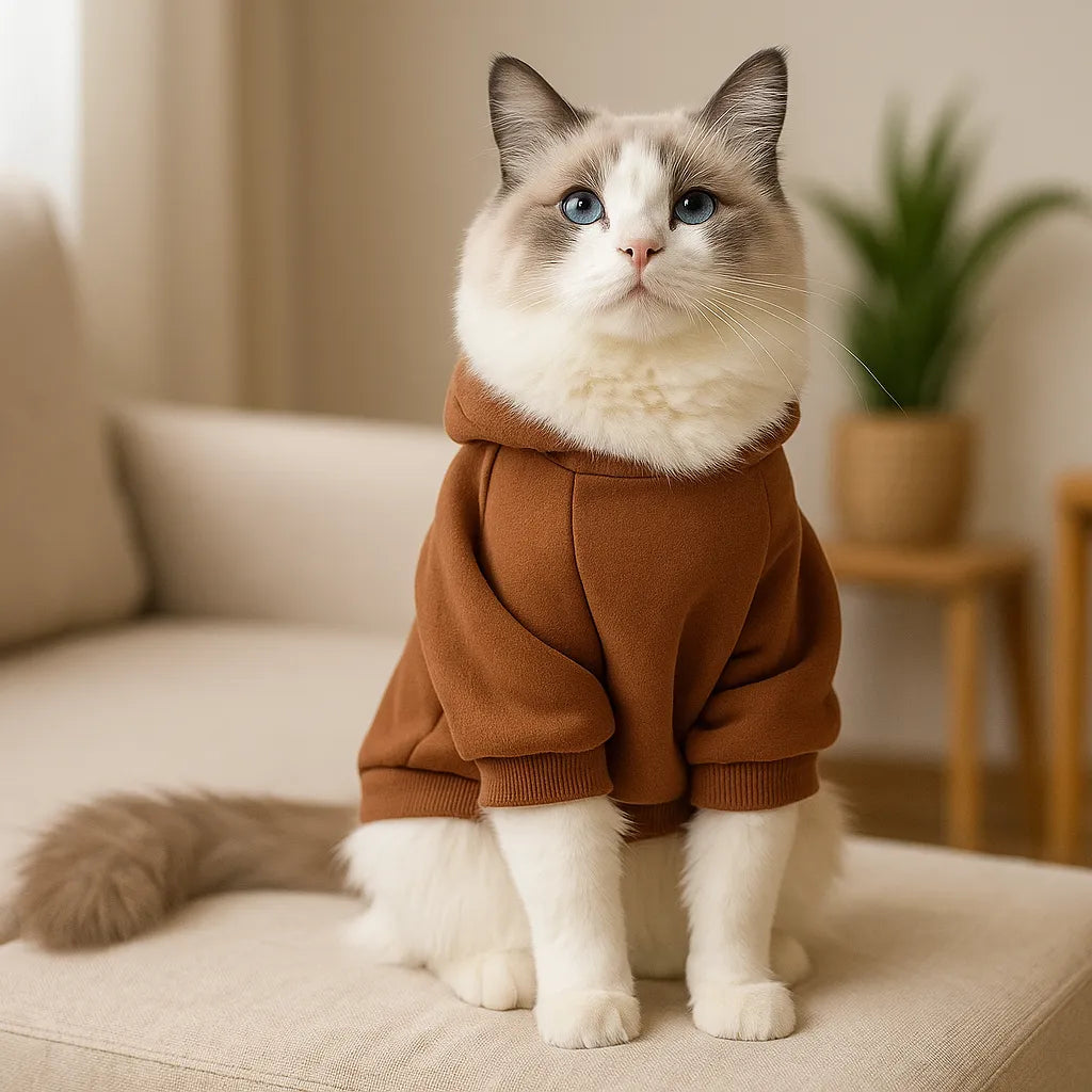 Warmer Hunde & Katzen Hoodie – Kapuzenpullover für Herbst & Winter