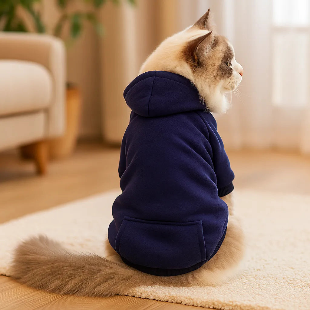 Warmer Hunde & Katzen Hoodie – Kapuzenpullover für Herbst & Winter