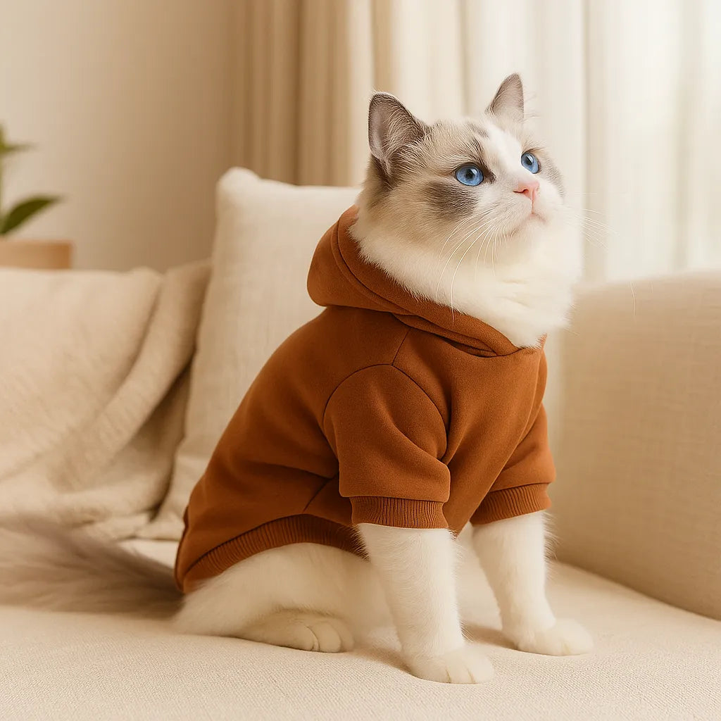Warmer Hunde & Katzen Hoodie – Kapuzenpullover für Herbst & Winter