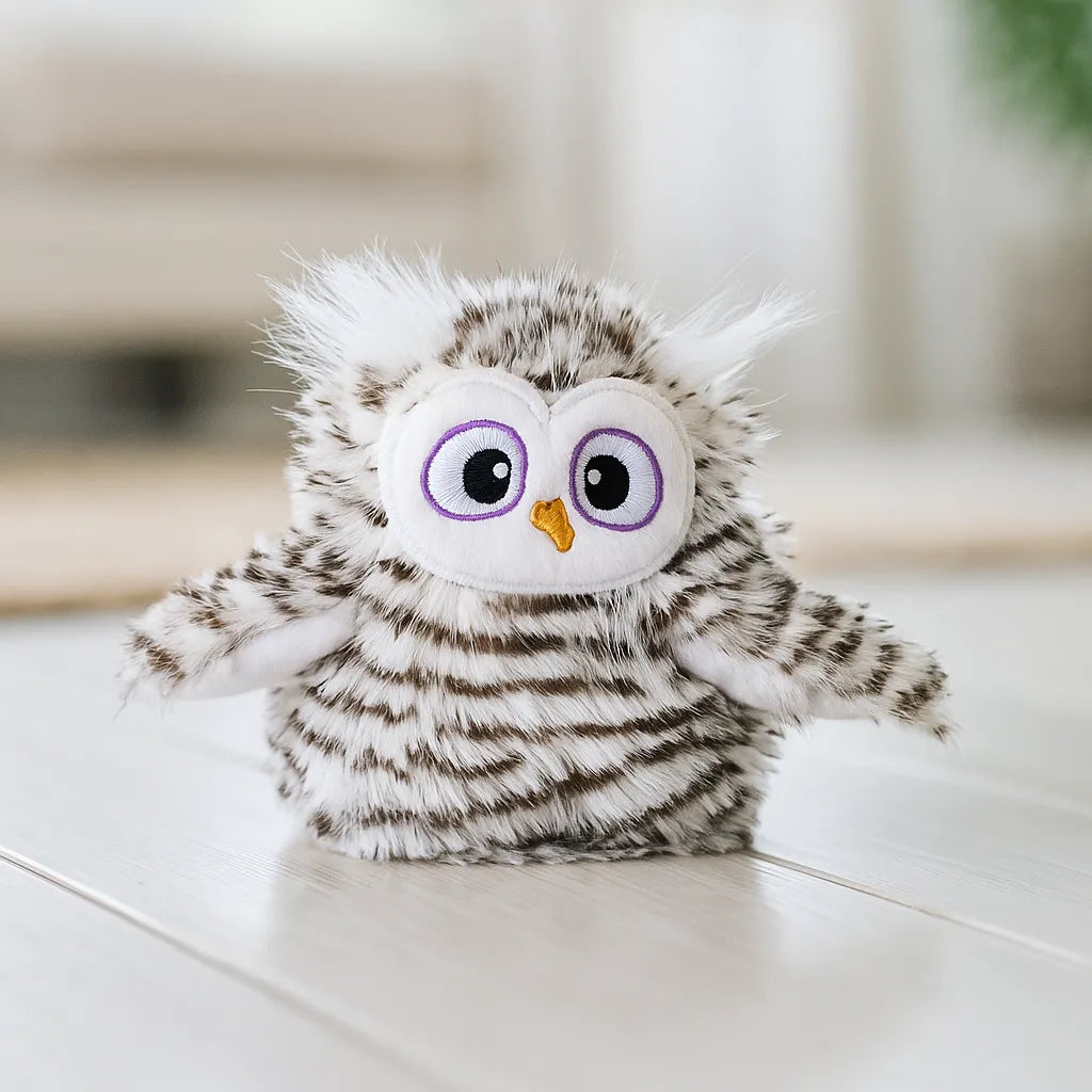Interaktives Katzenspielzeug Eule mit Sound | Vogelspielzeug Jagdinstinkt