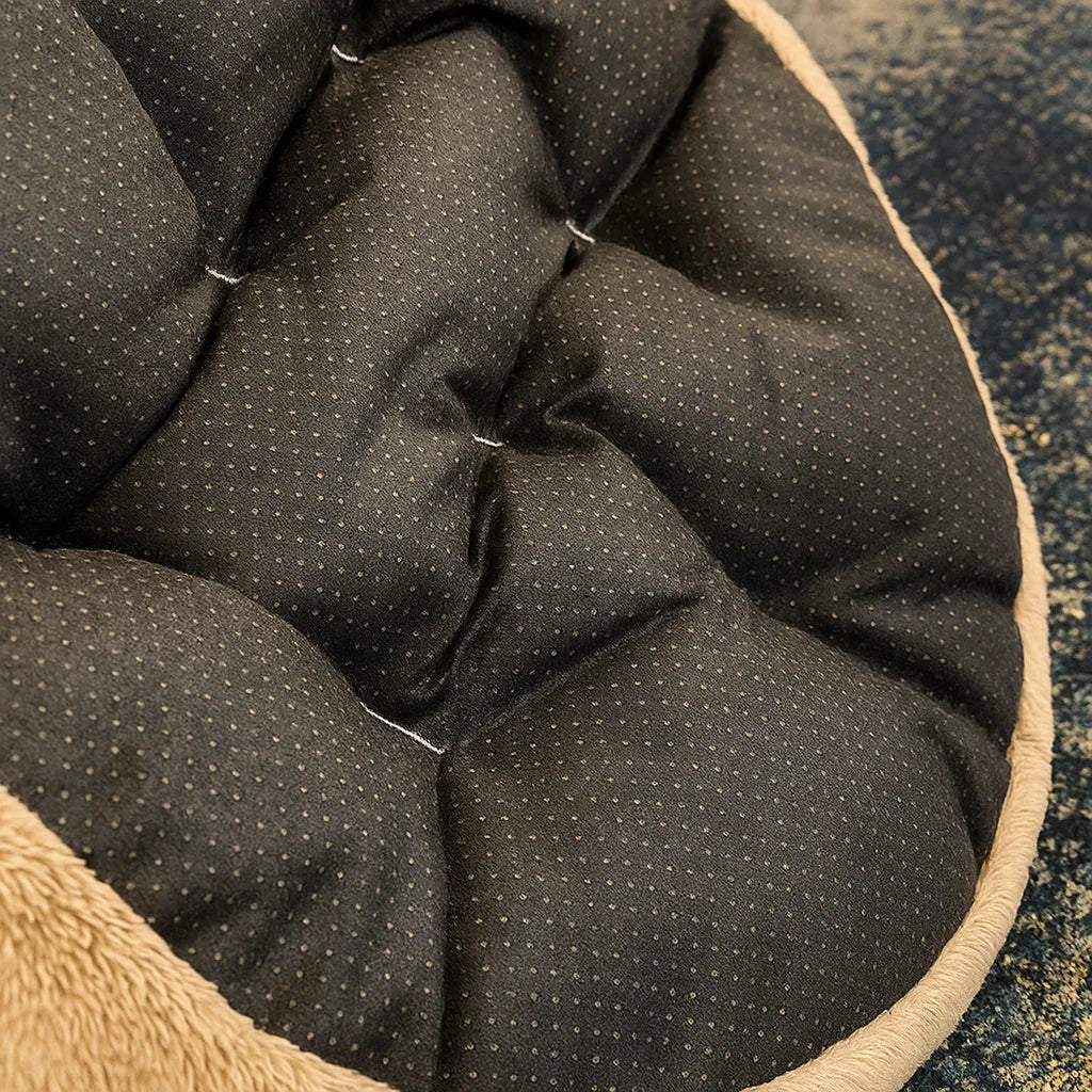 Hundebett Beruhigend | Flauschiges Winter-Kuschelbett mit anpassbaren Armen