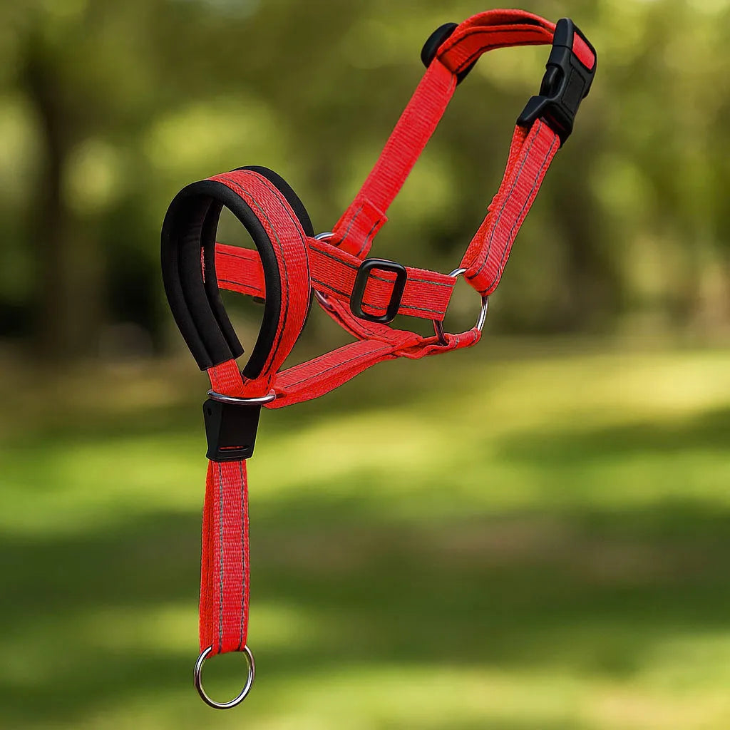 Hundehalfter gegen Ziehen – Verstellbar mit Leine für Gassi gehen