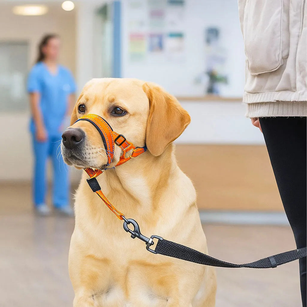 Hundehalfter gegen Ziehen – Verstellbar mit Leine für Gassi gehen