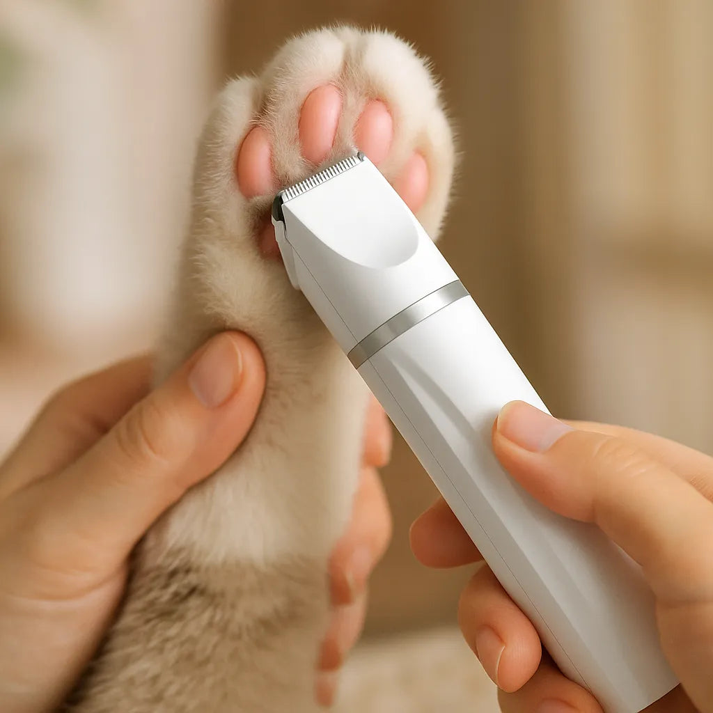 Haustiertrimmer 4in1 leise | Für Pfoten, Fell & Nägel von Hund & Katze
