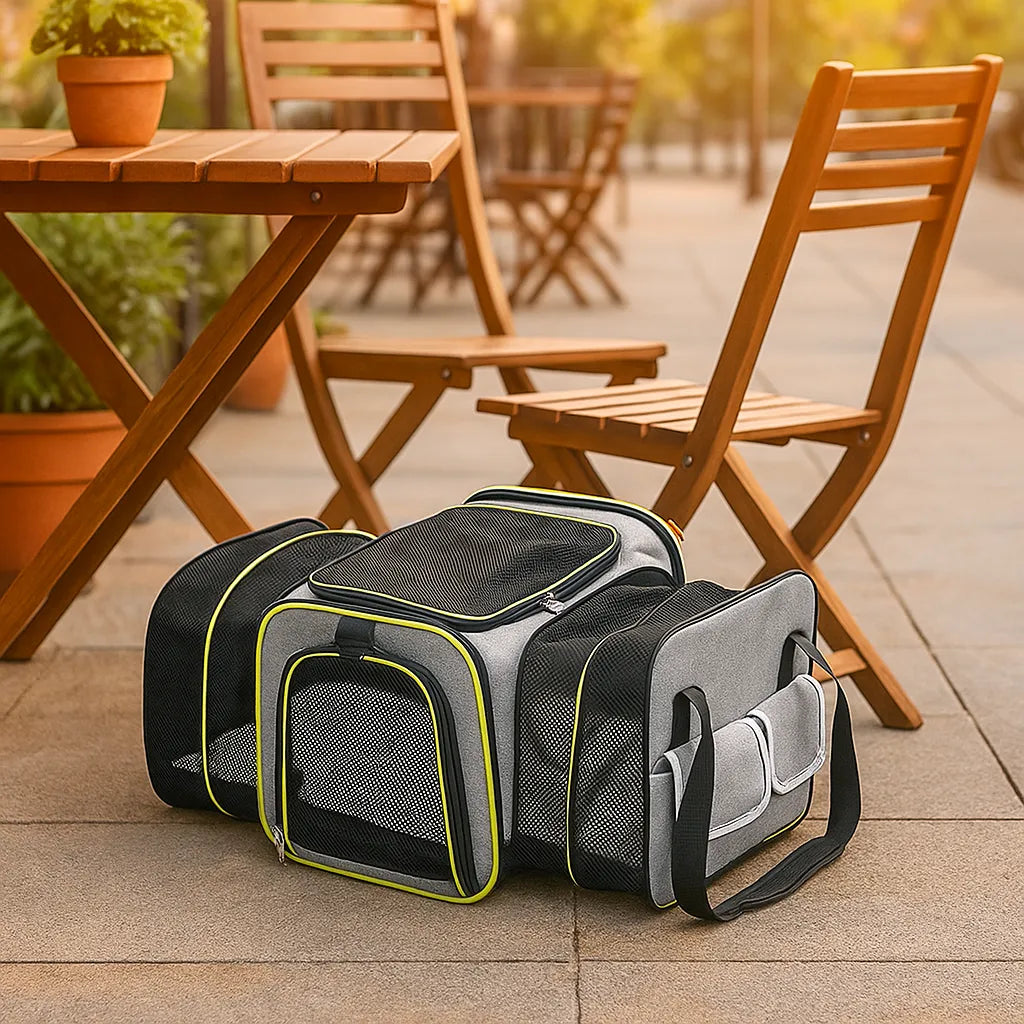 Hundetransporttasche faltbar - Atmungsaktive & sichere Reisetasche