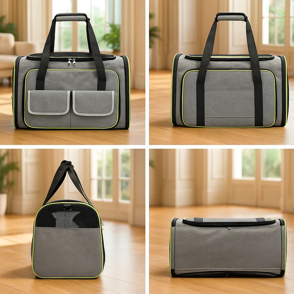 Hundetransporttasche faltbar - Atmungsaktive & sichere Reisetasche
