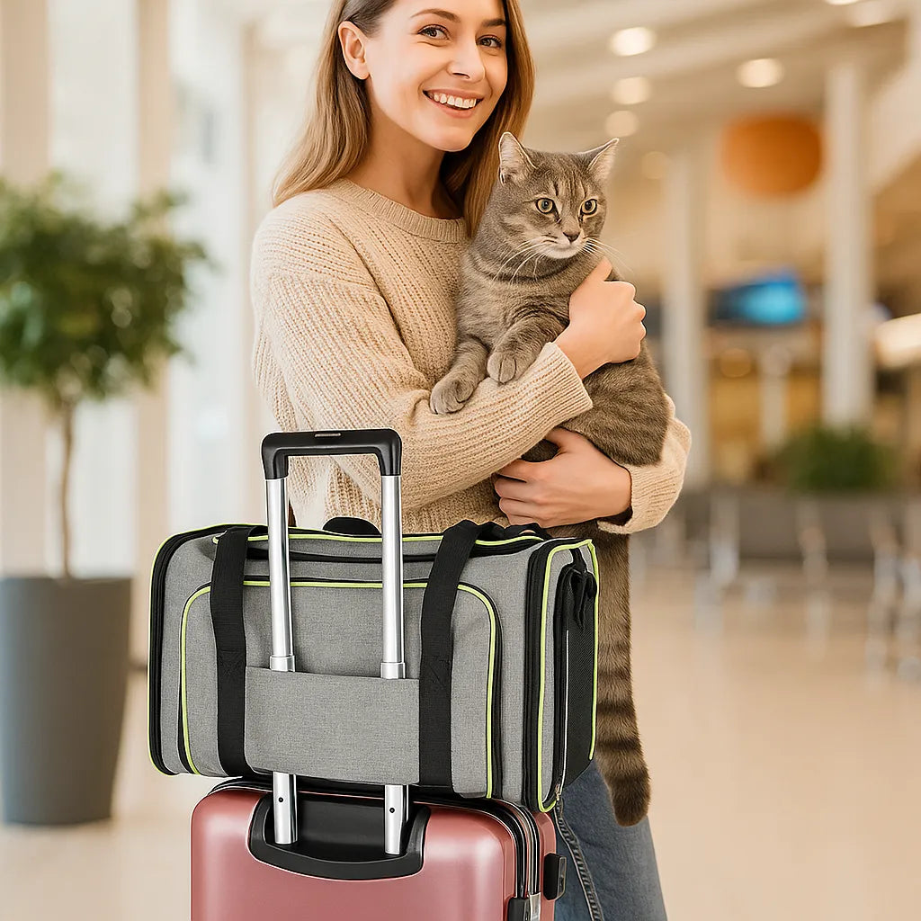 Hundetransporttasche faltbar - Atmungsaktive & sichere Reisetasche